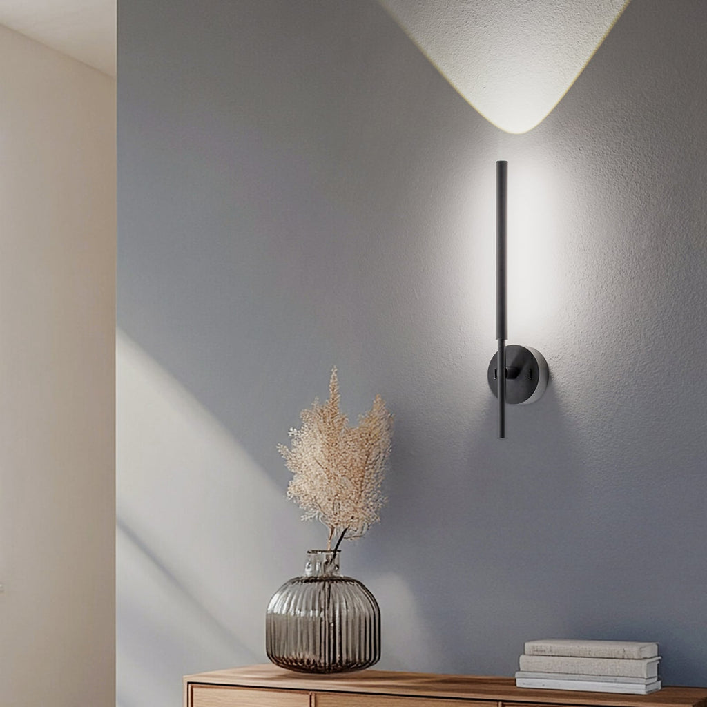 LED vegglampe Focus svart 2-lys justerbar 46,5 cm bakside