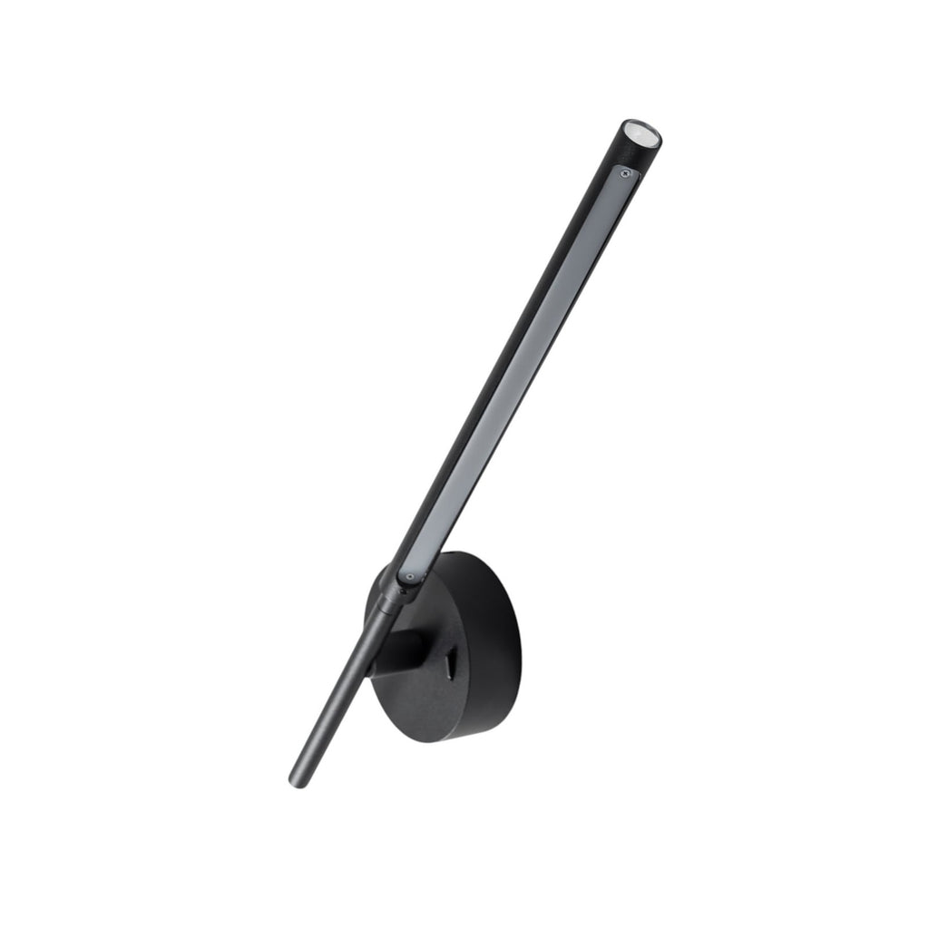 LED vegglampe Focus svart 2-lys justerbar 46,5 cm nærbilde av bryter