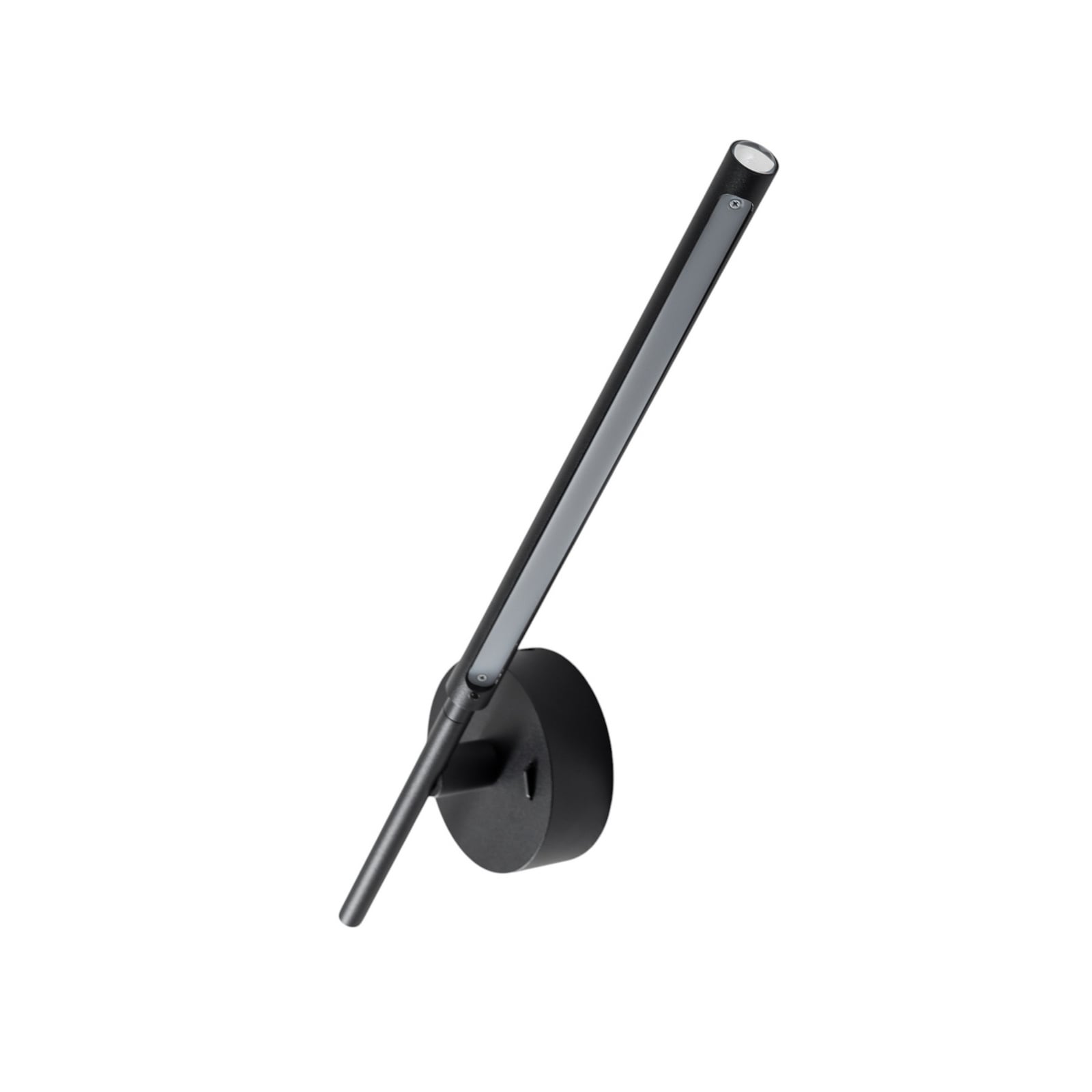 LED vegglampe Focus svart 2-lys justerbar 46,5 cm nærbilde av bryter