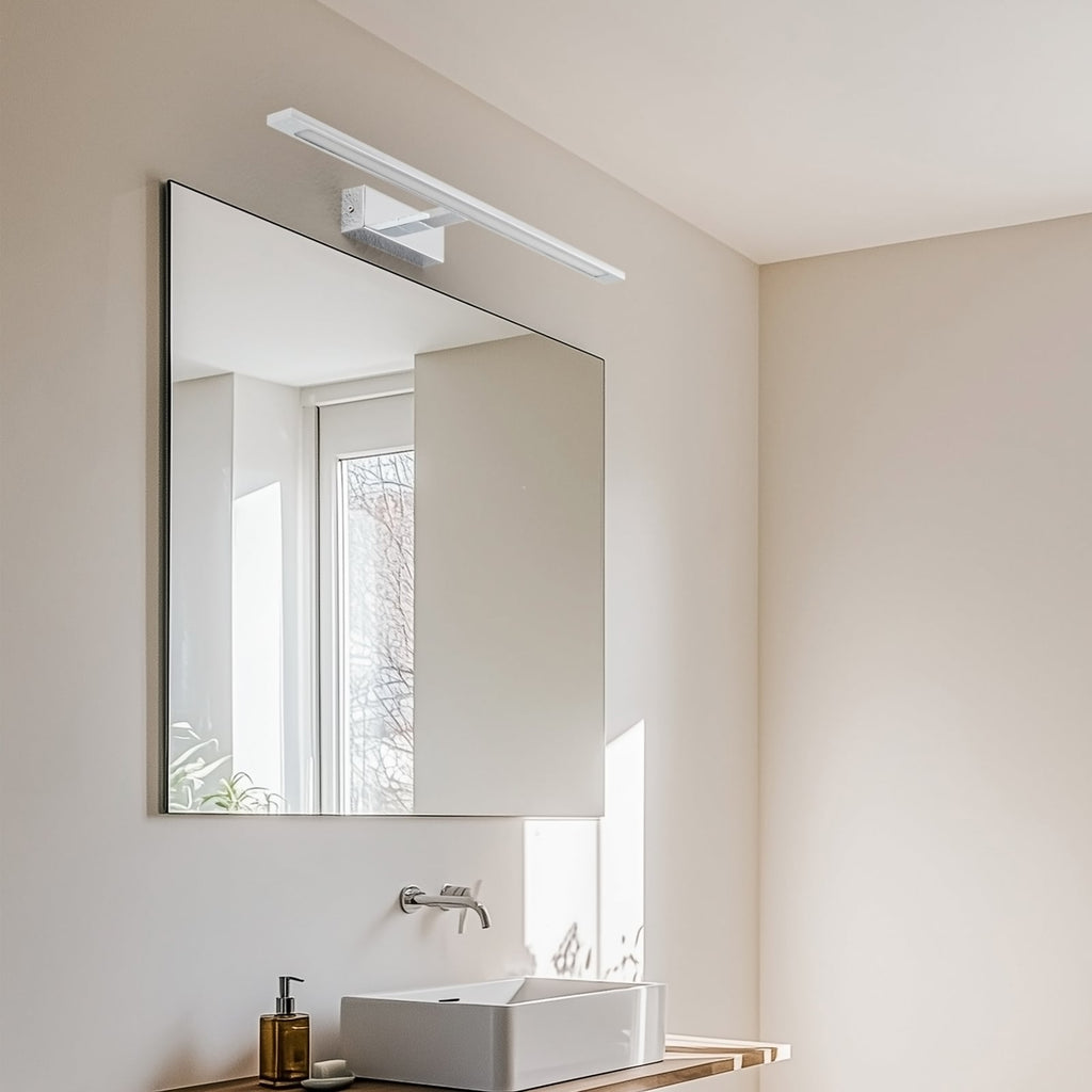 Detalj av LED vegglampe Gallery krom 62 cm