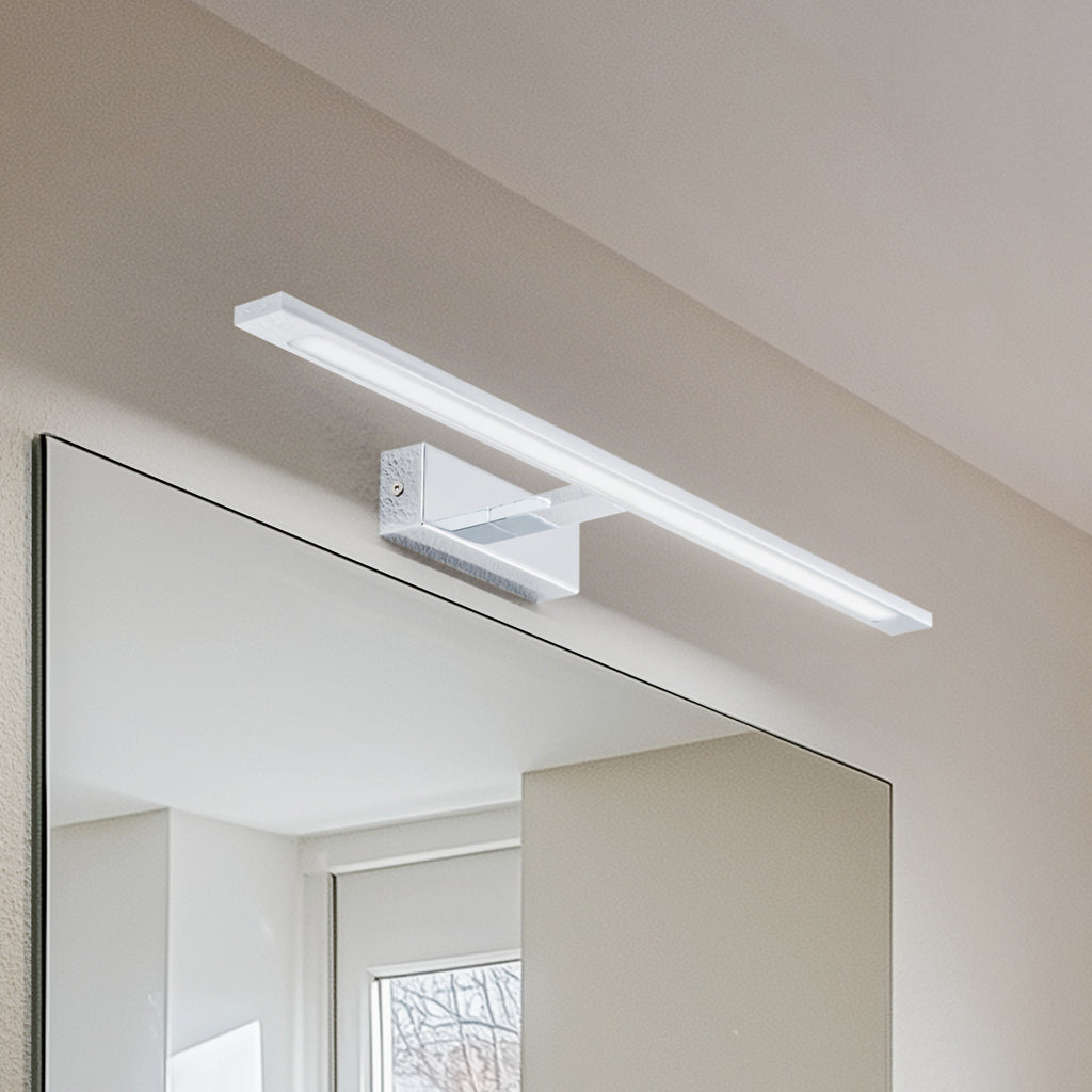 LED vegglampe Gallery krom 62 cm front