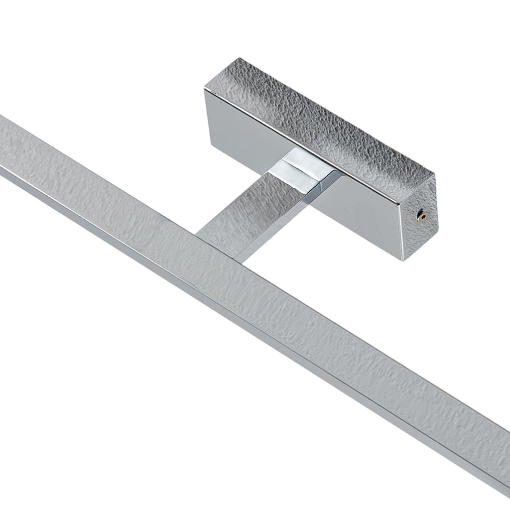 LED vegglampe Gallery krom 62 cm lysdetalj