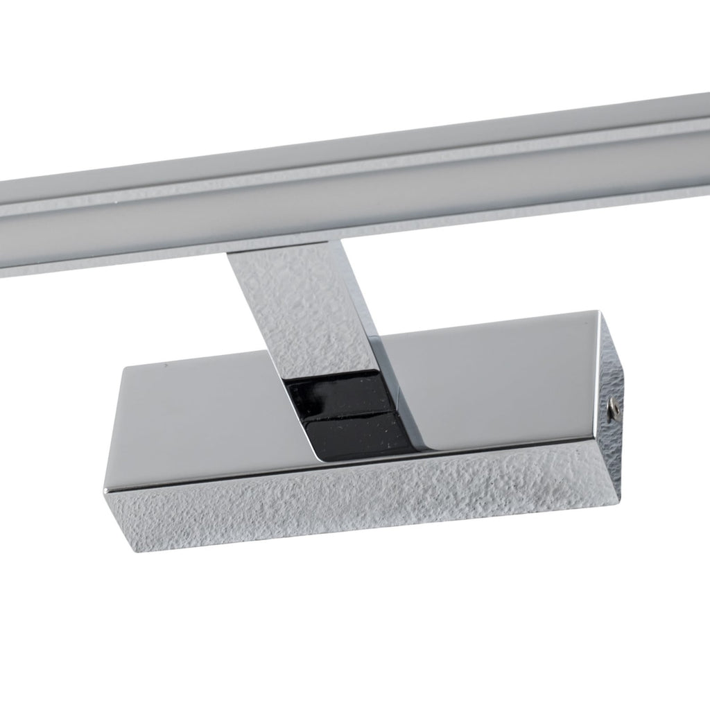 Sideprofil av LED vegglampe Gallery krom 62 cm
