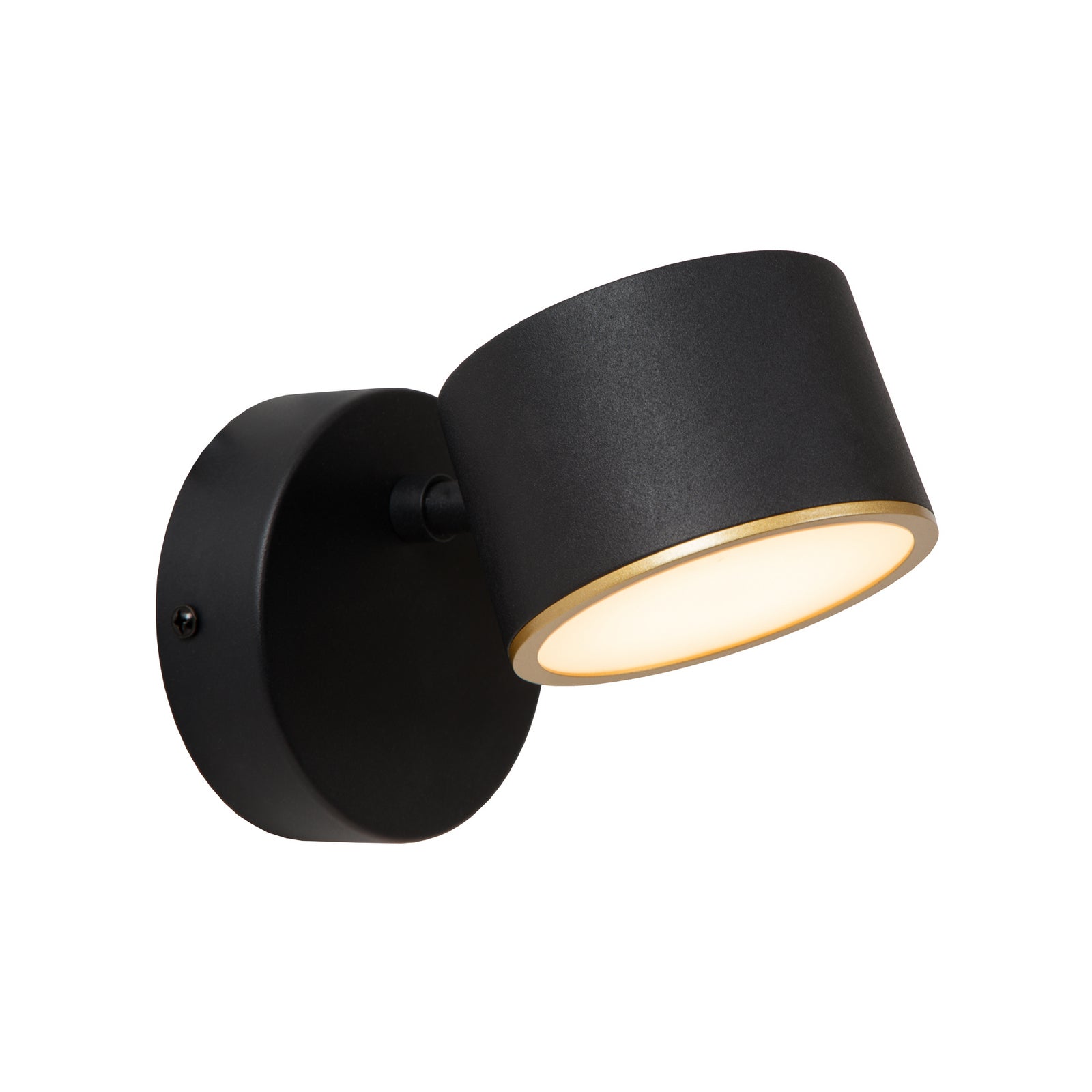 LED vegglampe Gian svart metall dimbar berøringsdimmer montert på vegg