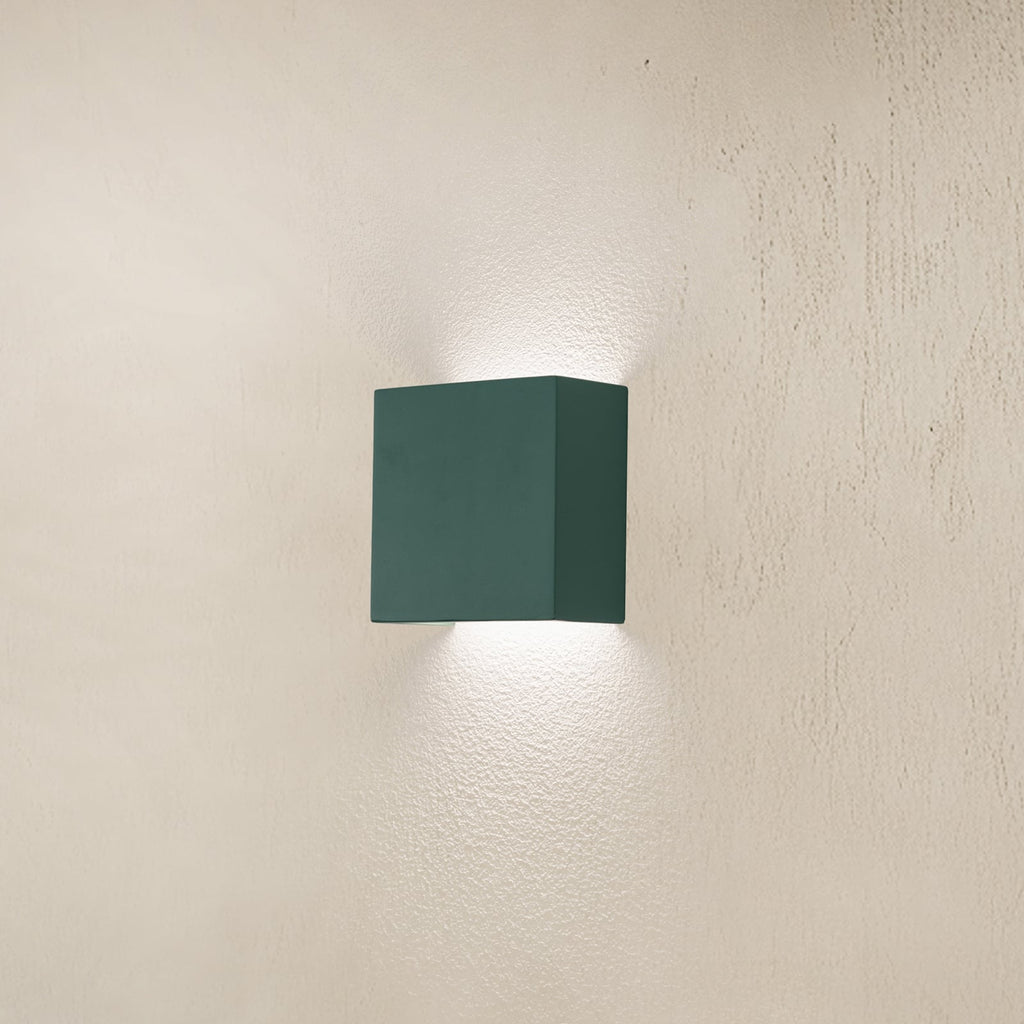 LED vegglampe Gianto opp og ned grønn 3,6W varmhvit forfra