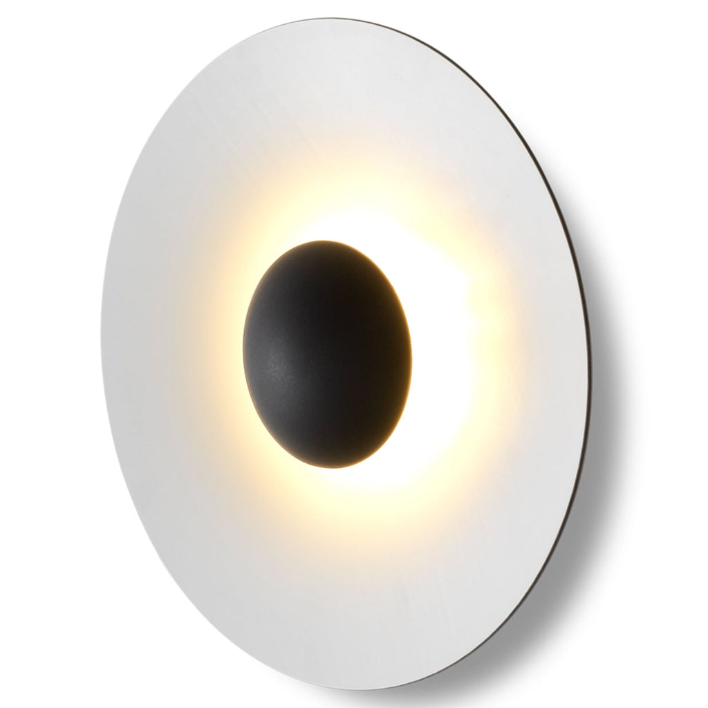 LED vegglampe Ginger 42C dimbar svart-hvit forfra