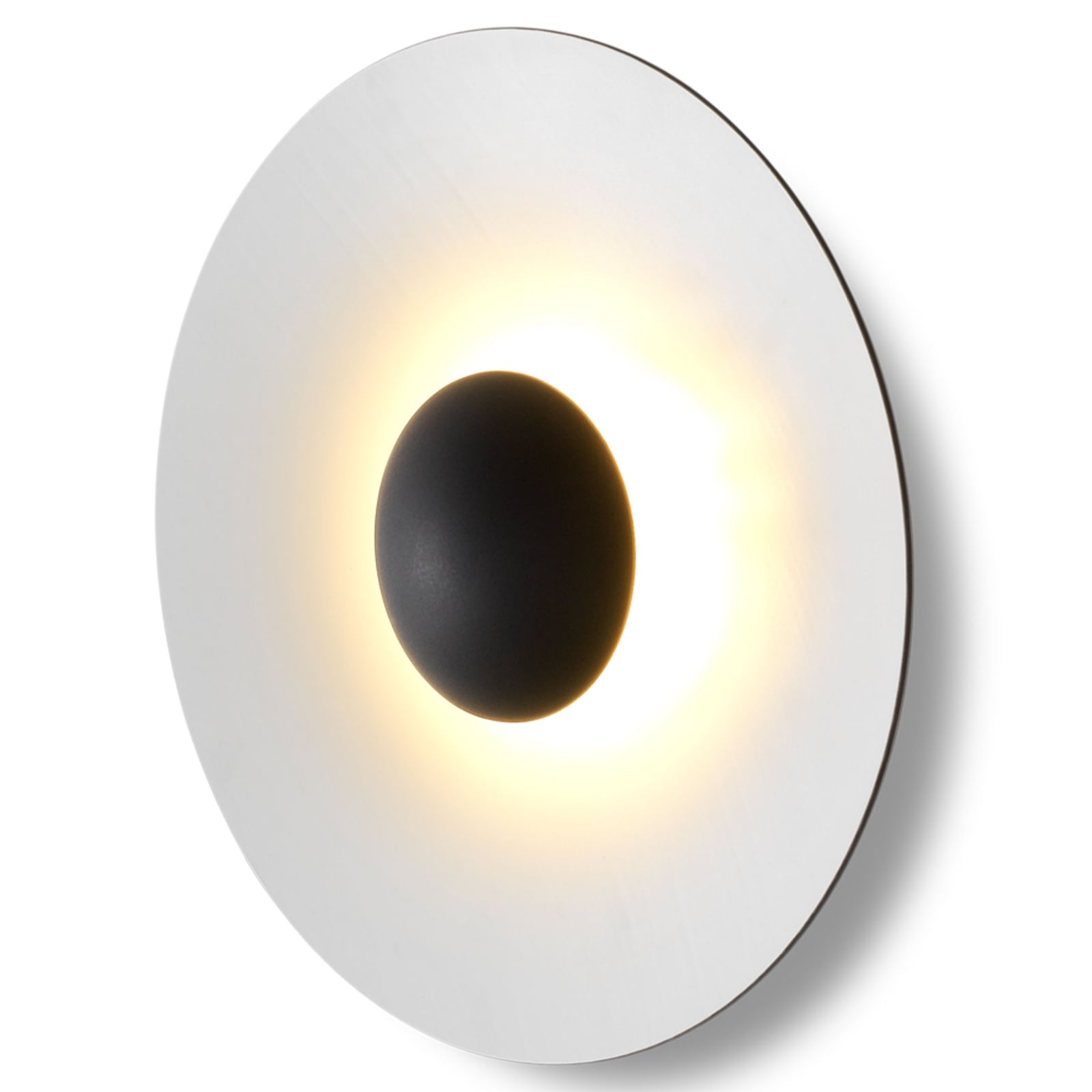 LED vegglampe Ginger 42C dimbar svart-hvit forfra