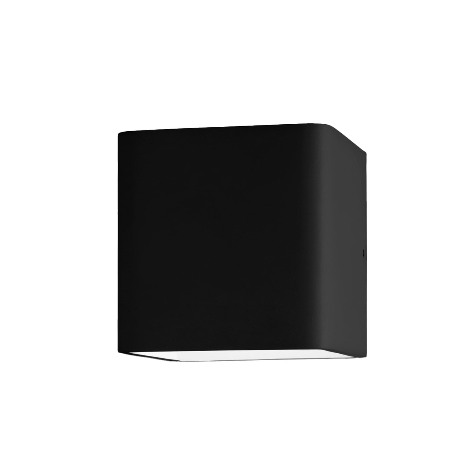 LED vegglampe Gino opp og ned dimbar svart 10x10 cm forfra