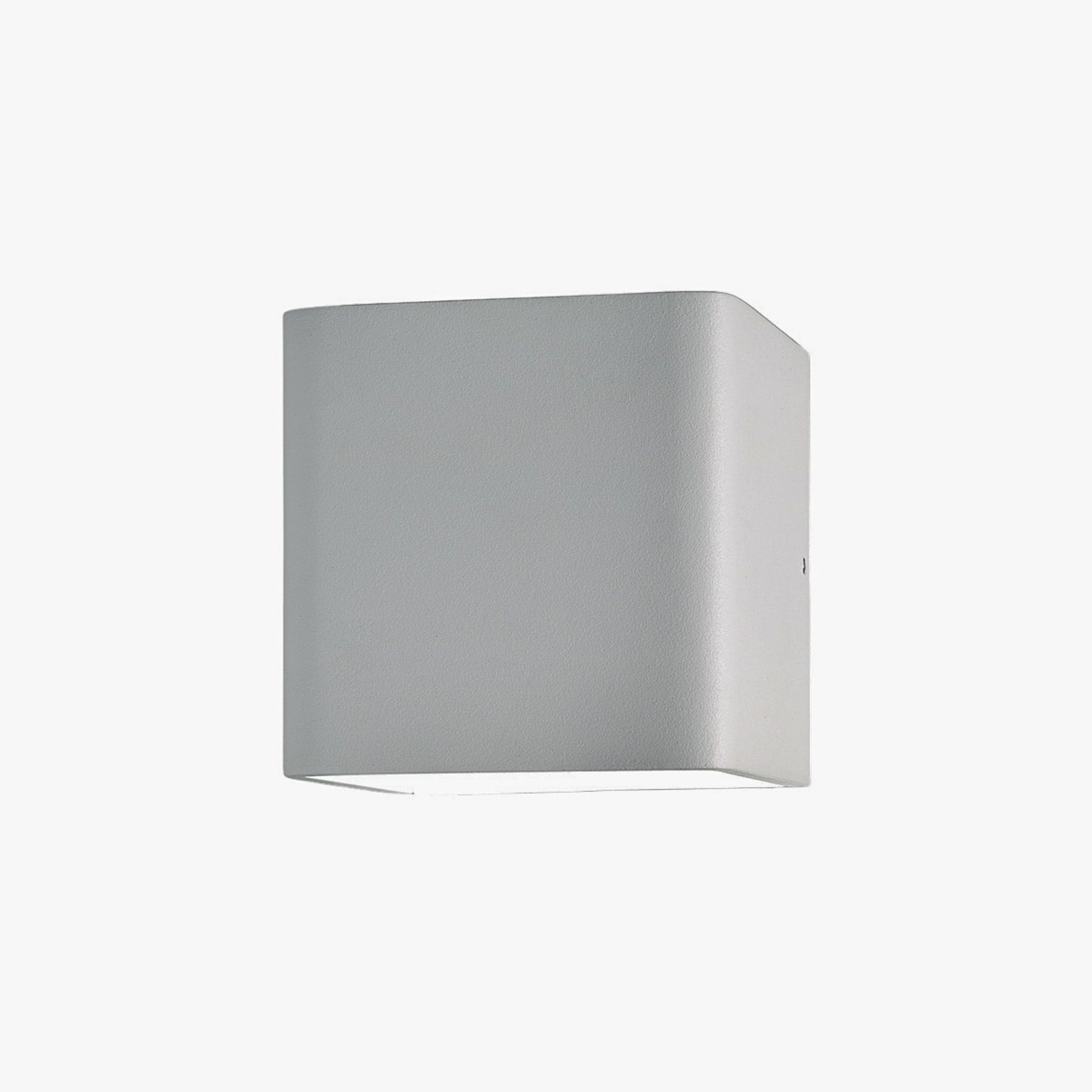 LED vegglampe Gino opp og ned hvit aluminium 10x10 cm forfra