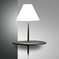 LED vegglampe Goodnight dimbar med USB-port hvit-antrasitt forfra