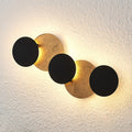 LED vegglampe Grazyna svart/gull 5-lys forfra
