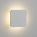LED vegglampe Gypsum kvadratisk hvit gips 15x15 cm forfra