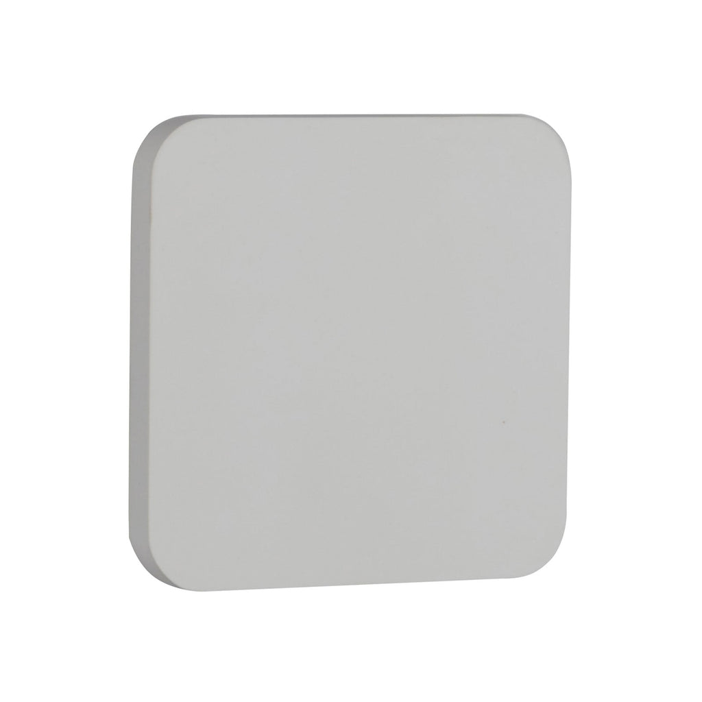 LED vegglampe Gypsum kvadratisk hvit gips 15x15 cm detalj