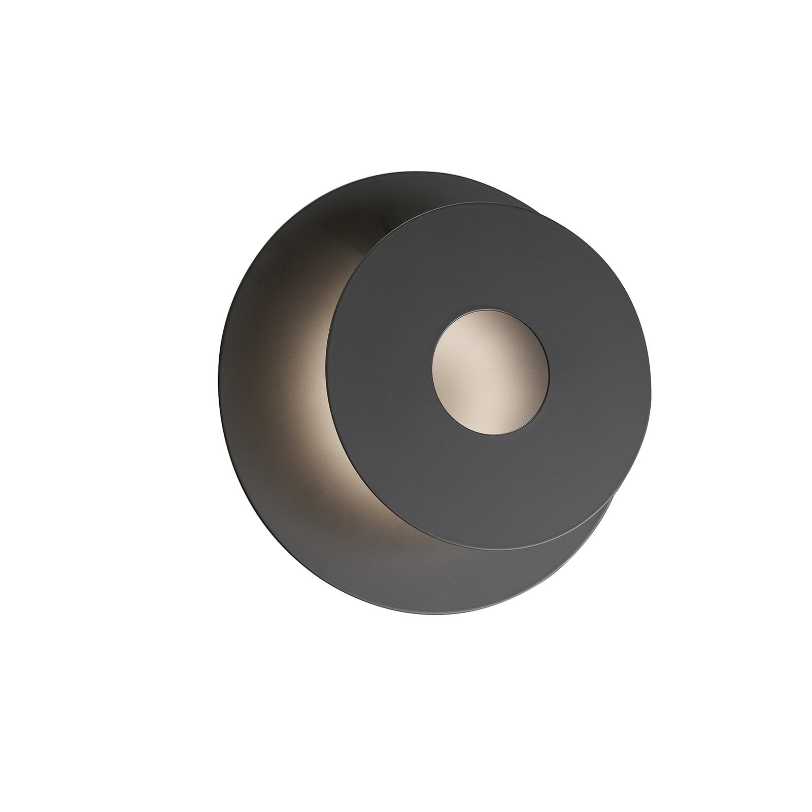 LED vegglampe Hennes metall svart Ø18 cm forfra