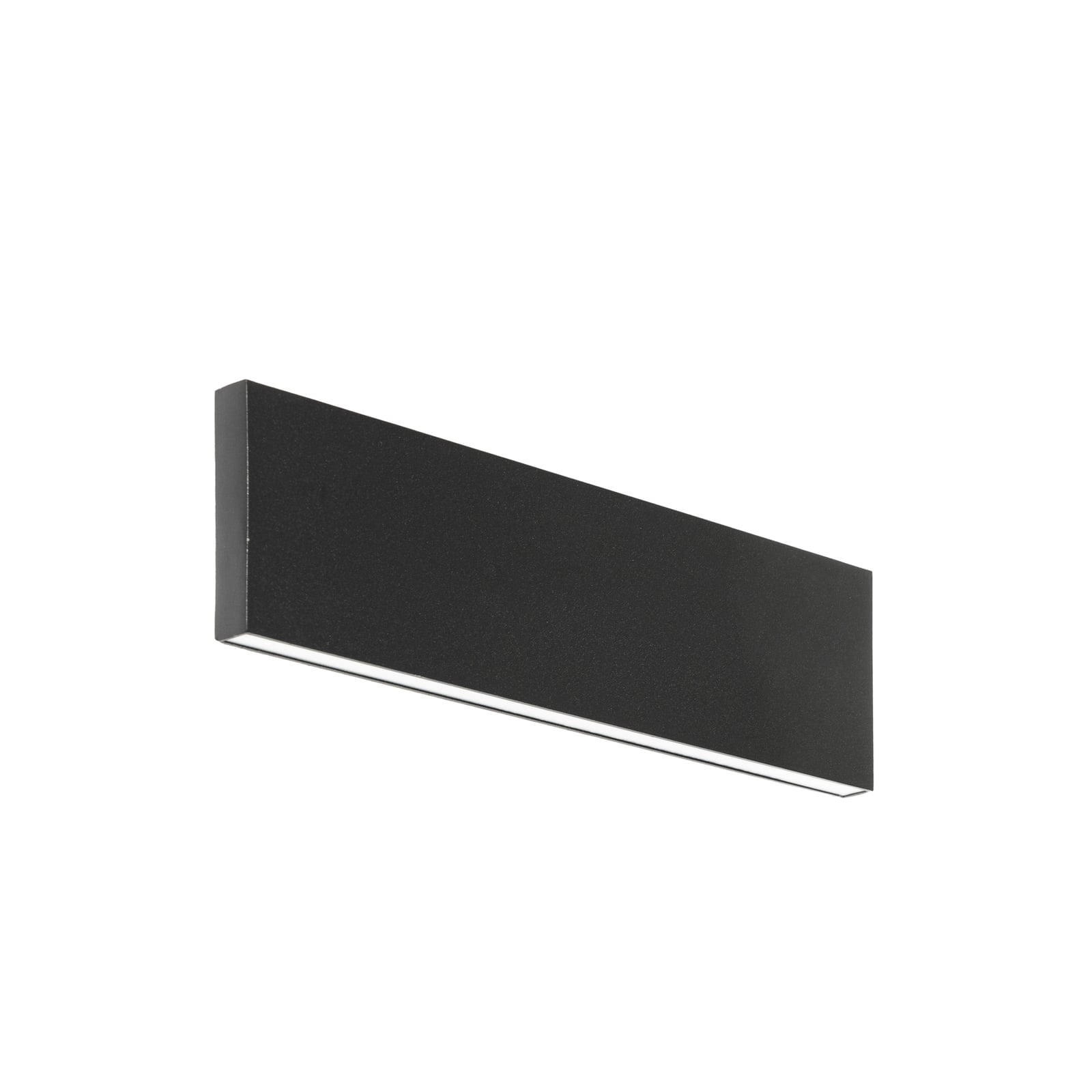 LED vegglampe Ignazia opp og ned dimbar svart 28 cm montert i rom