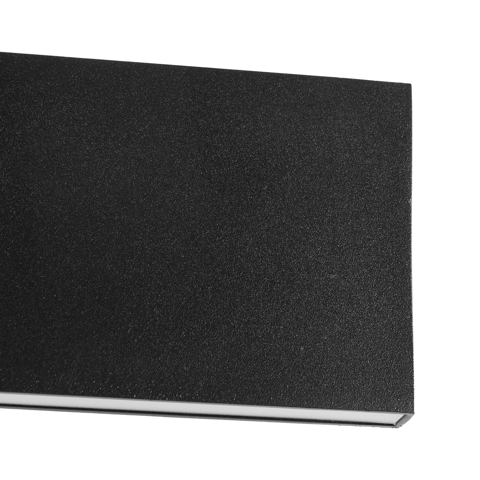 LED vegglampe Ignazia opp og ned dimbar svart 28 cm sideprofil