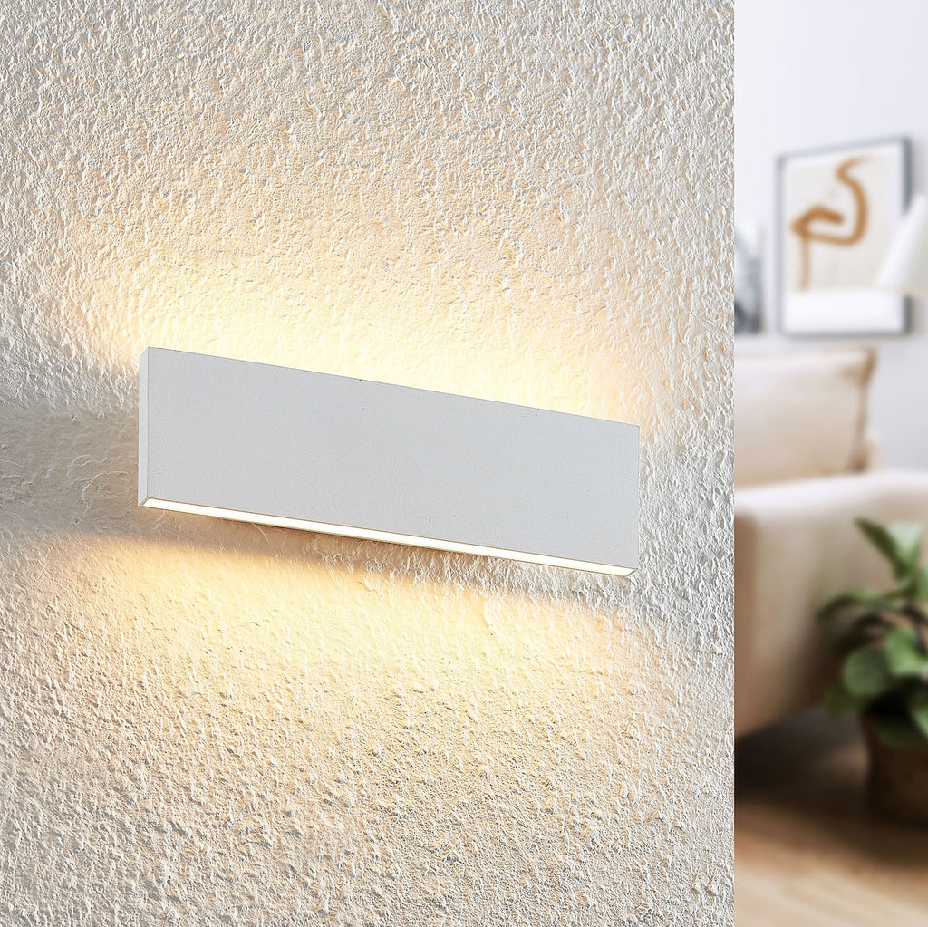 LED vegglampe Ignazia opp og ned hvit 28 cm forfra