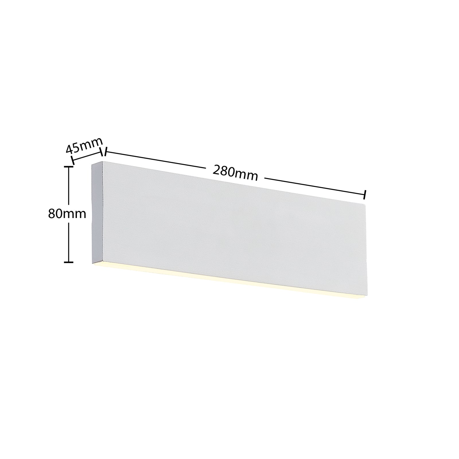 LED vegglampe Ignazia opp og ned hvit 28 cm lys oppover