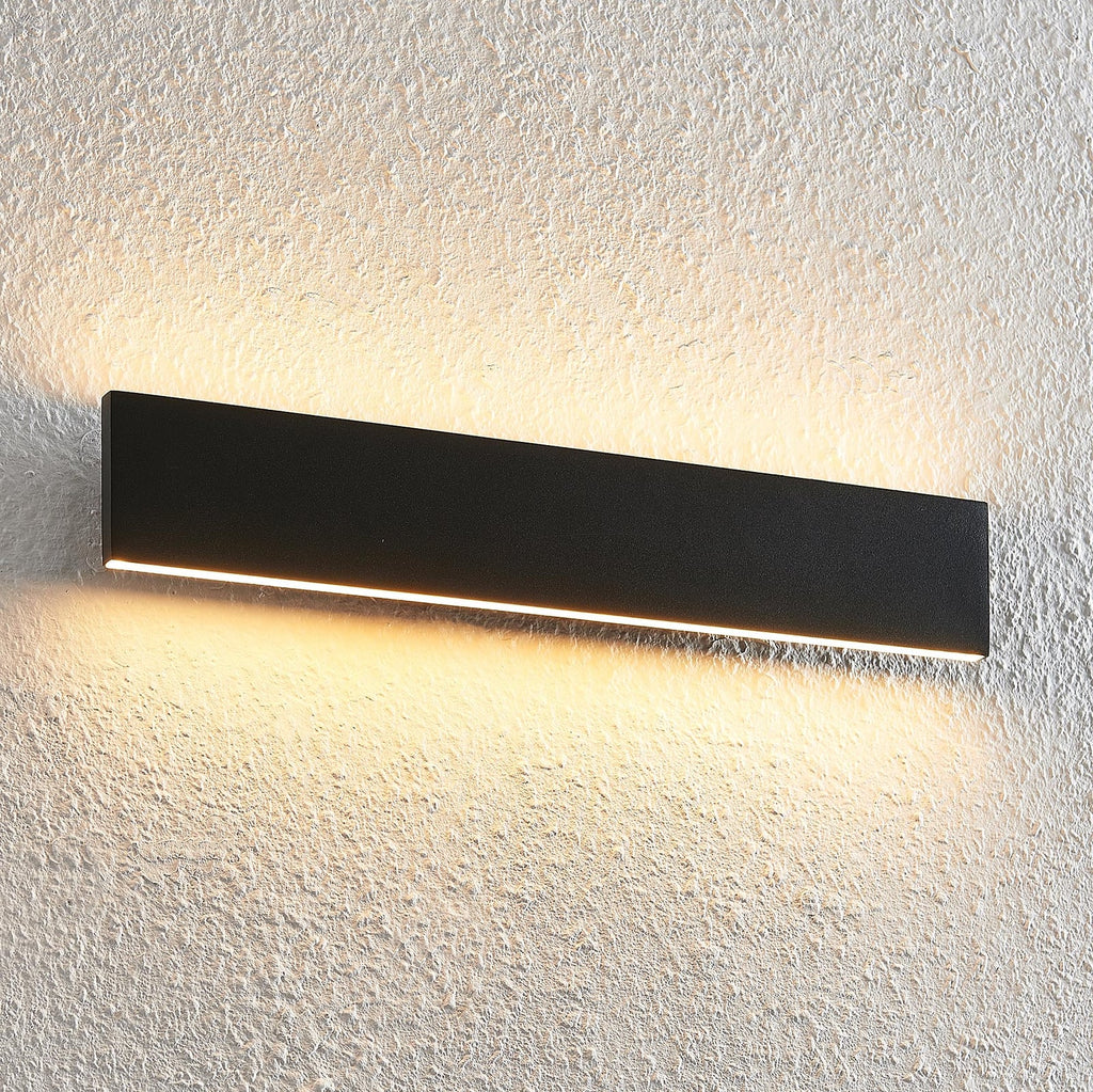 LED vegglampe Ignazia opp og ned svart 47 cm dimbar bakside
