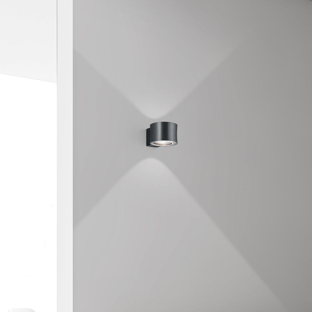 LED vegglampe Impulse antrasitt dimbar opp/ned detalj