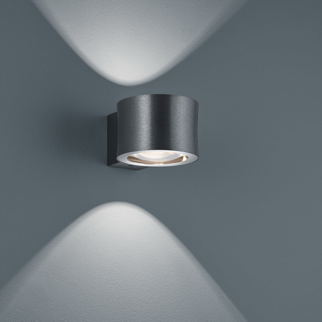 LED vegglampe Impulse antrasitt dimbar opp/ned lyseffekt