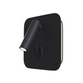 LED vegglampe Ios 176 firkantet svart aluminium forfra