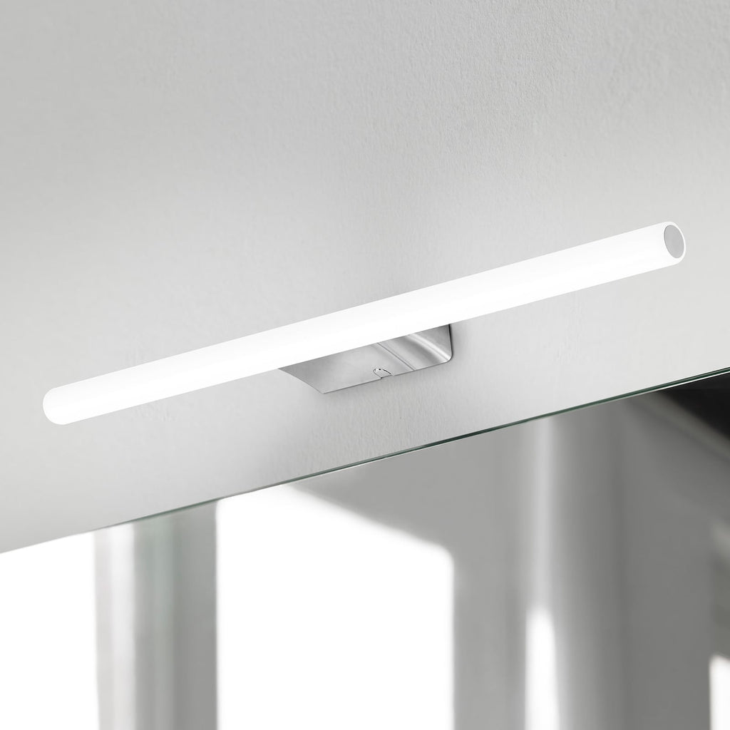 LED vegglampe Irene rund krom 50 cm 5700K IP44 forfra