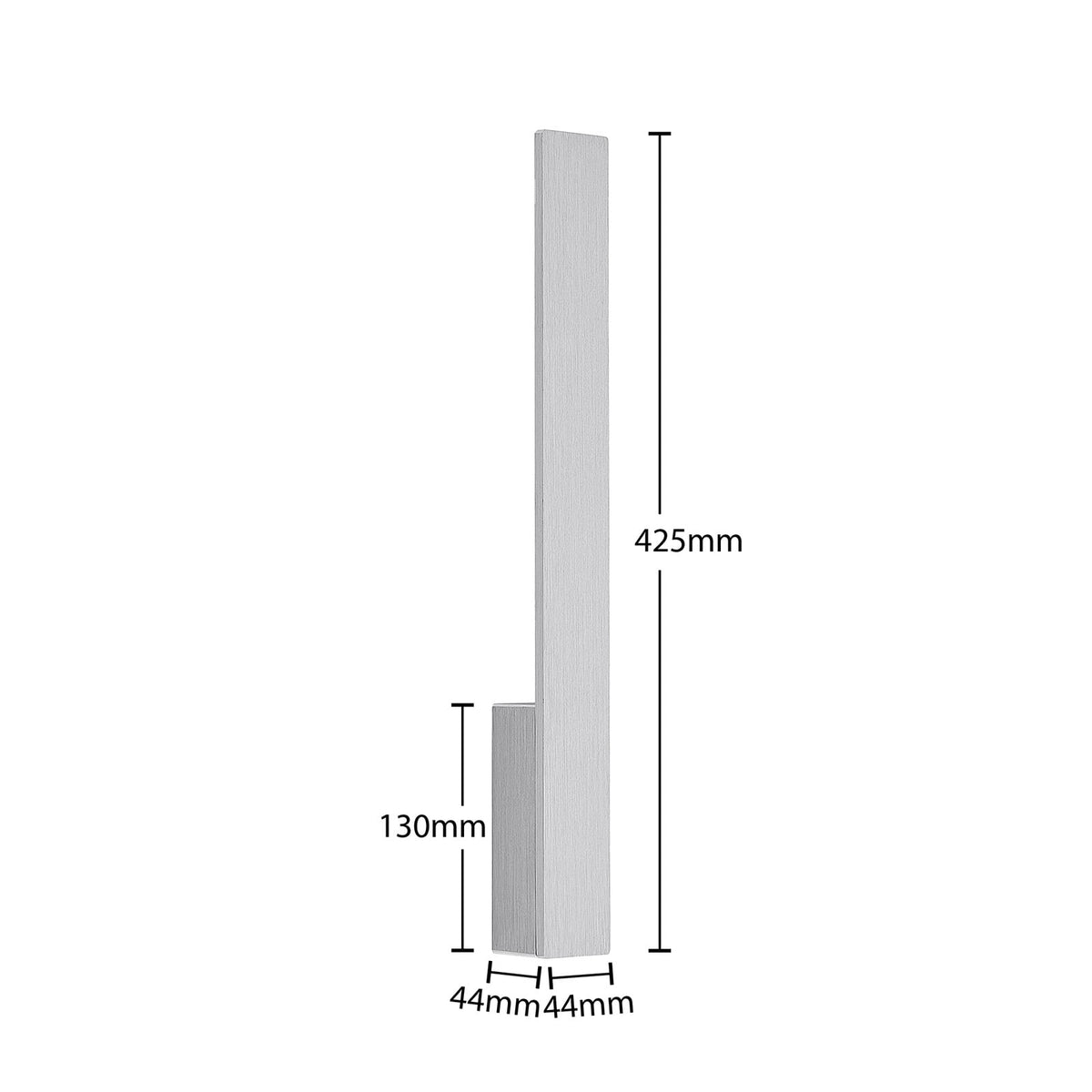 LED vegglampe Ivano aluminium børstet 43 cm lysdetalj