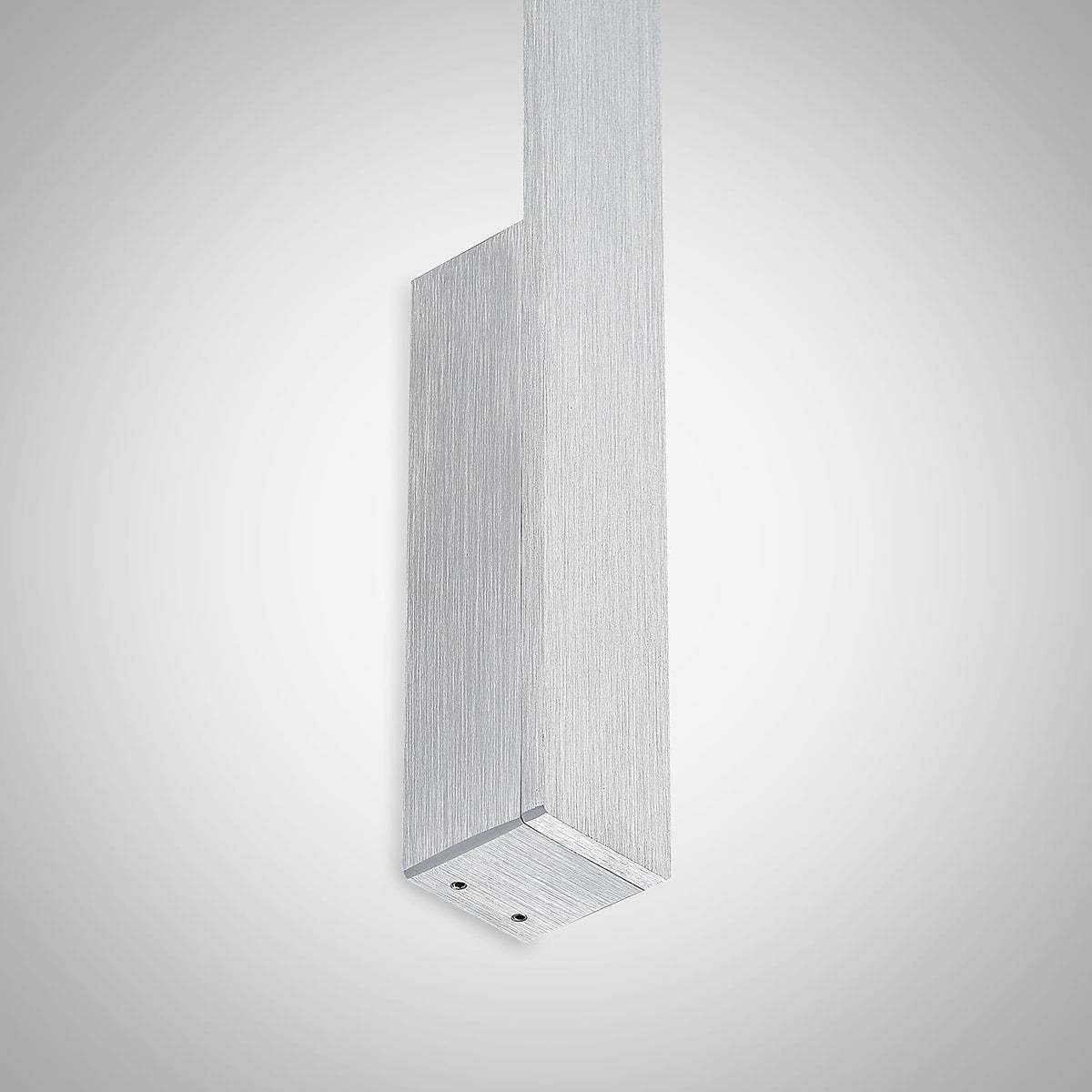 LED vegglampe Ivano aluminium børstet 43 cm nærbilde av LED-lys