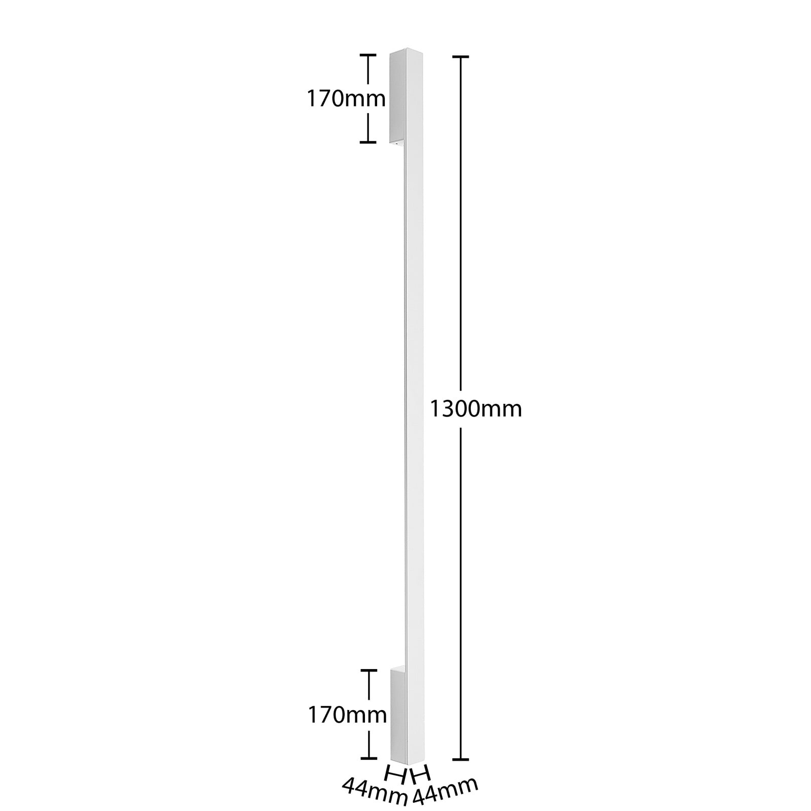 LED vegglampe Ivano aluminium hvit 130 cm profil