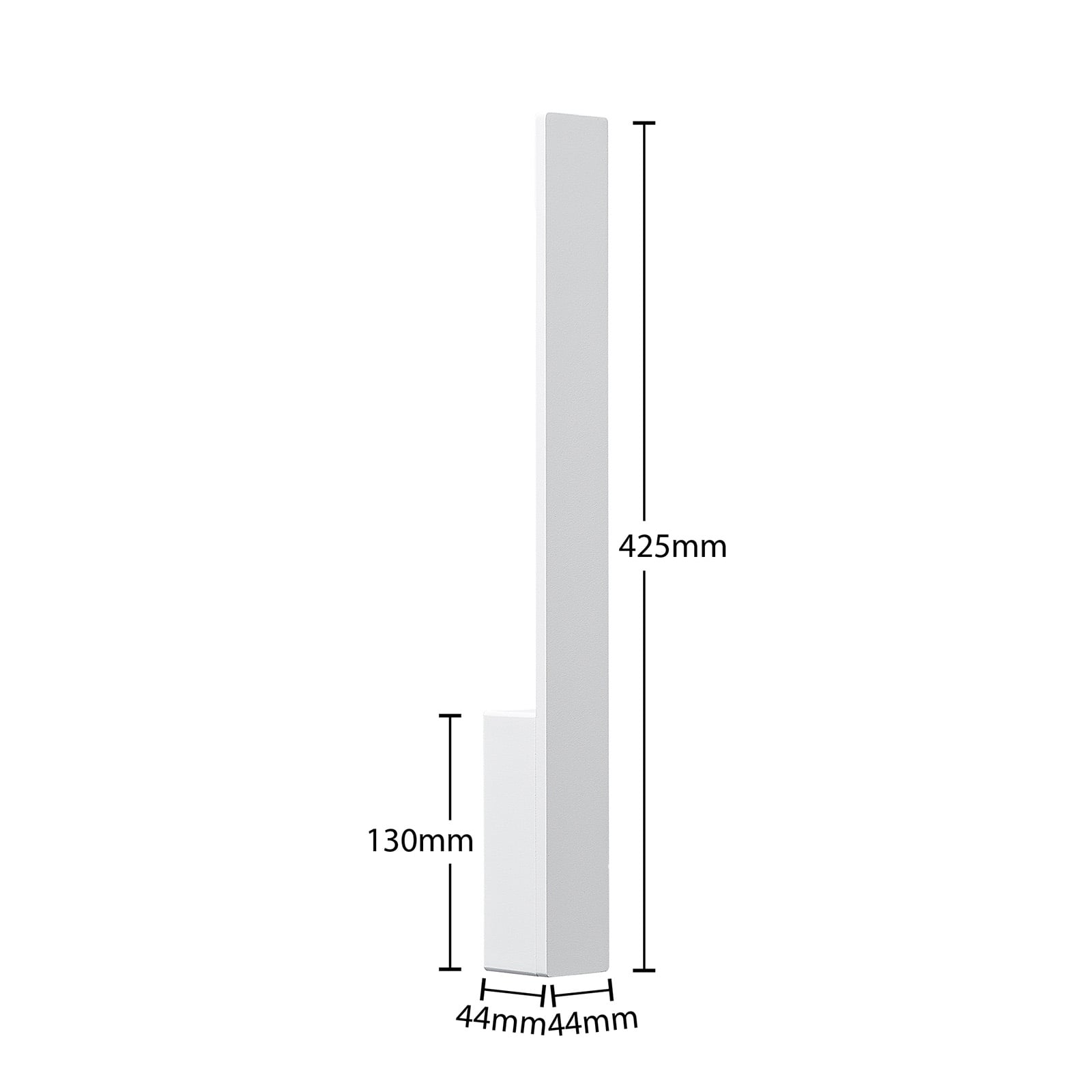 LED vegglampe Ivano hvit aluminium 42,5 cm lyser opp vegg