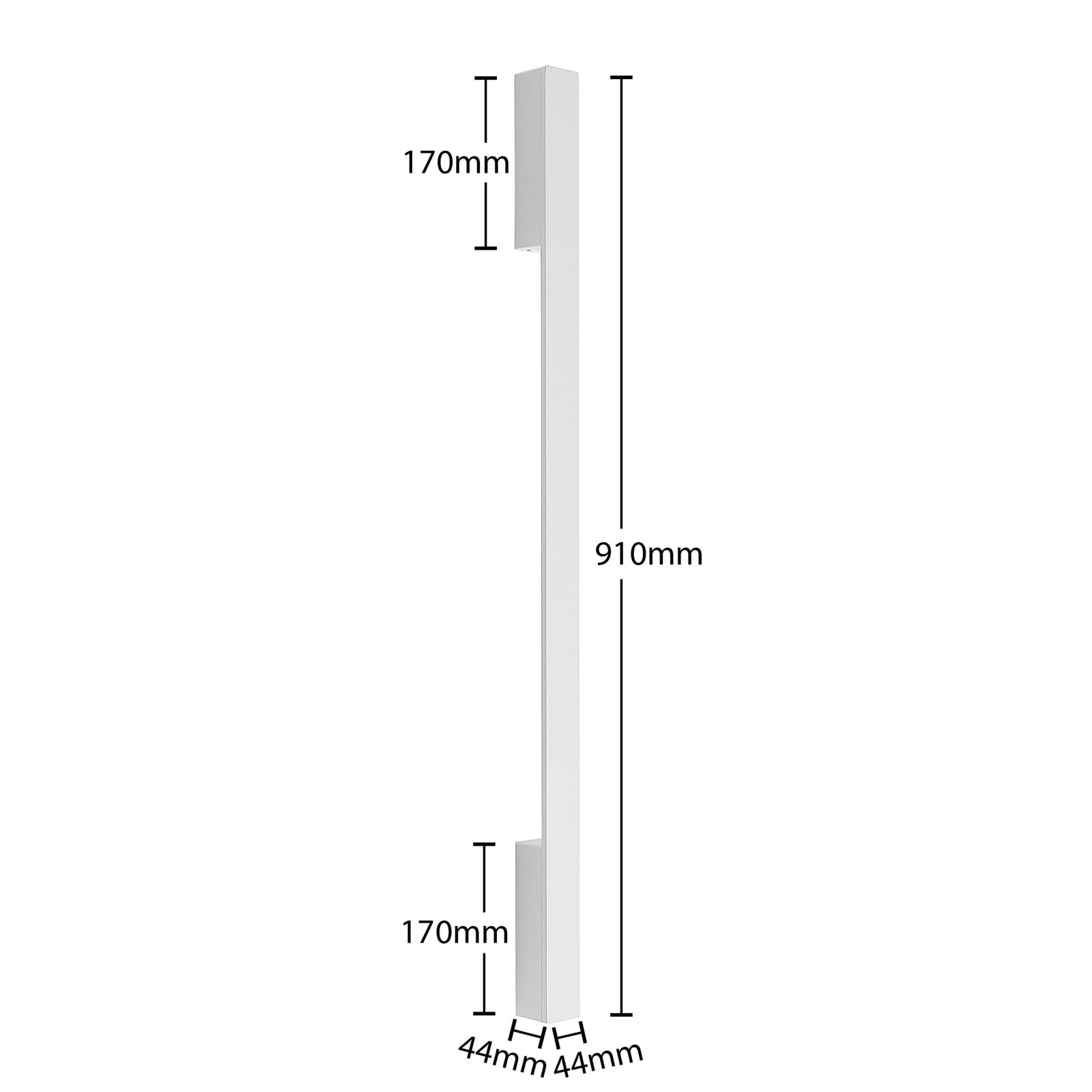 LED vegglampe Ivano hvit aluminium veggmontering