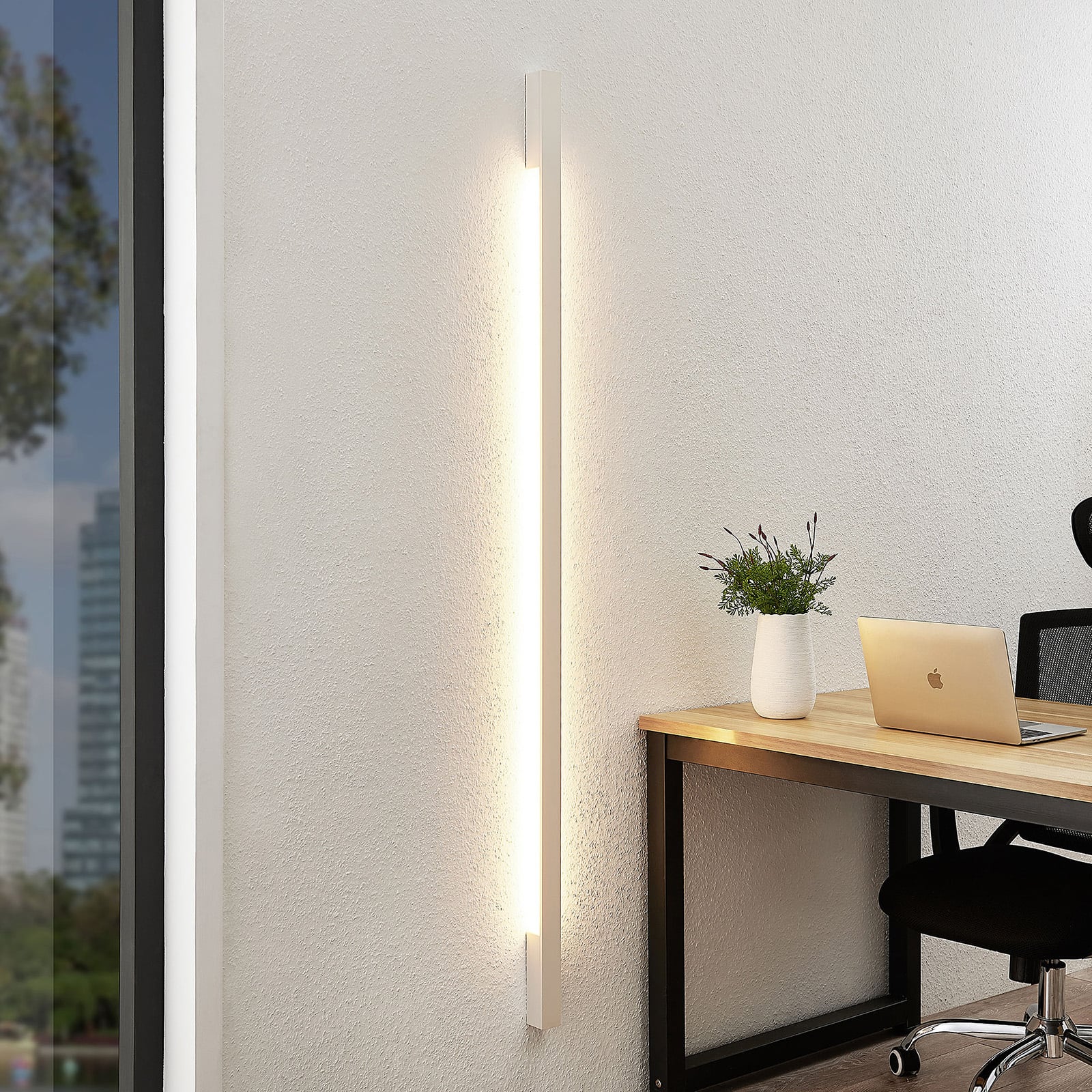 LED vegglampe Ivano hvit aluminium bakside