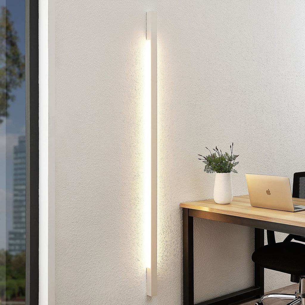 LED vegglampe Ivano hvit aluminium forfra