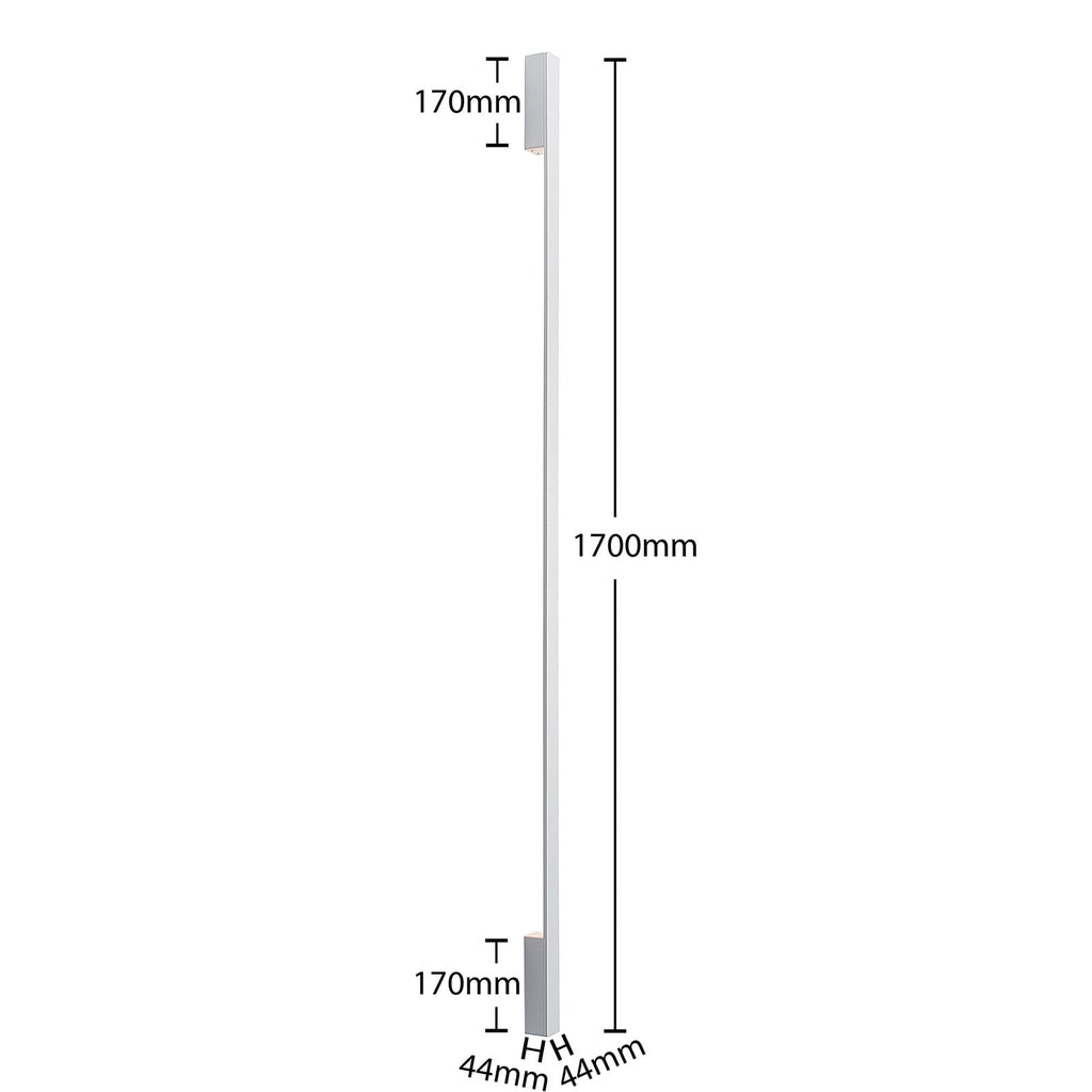 LED vegglampe Ivano hvit aluminium sideprofil