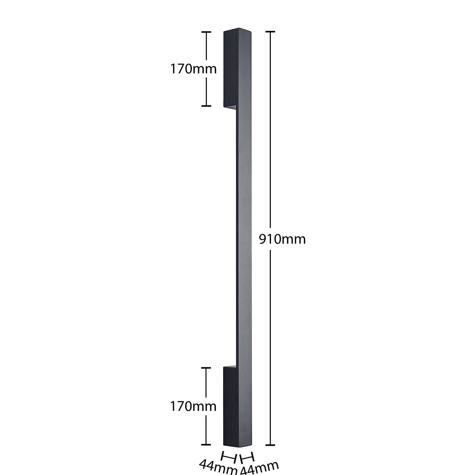 LED vegglampe Ivano indirekte lys svart 91 cm lysbilde