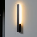 LED vegglampe Ivano svart aluminium forfra