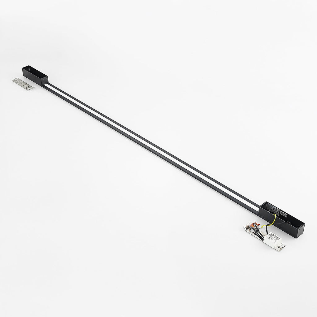 LED vegglampe Ivano svart aluminium 170 cm helhetsbilde