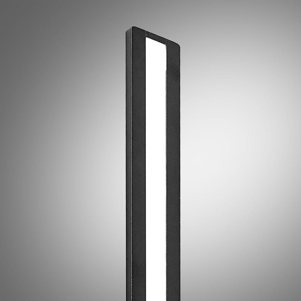 LED vegglampe Ivano svart aluminium skrus fast på vegg