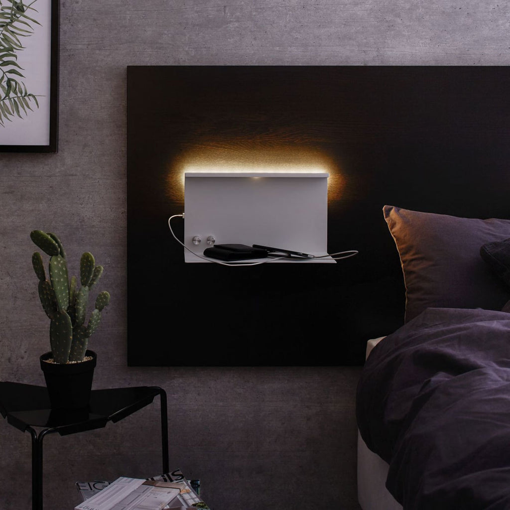 LED vegglampe Jarina detalj av dimmer og bryter