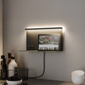 LED vegglampe Jarina svart matt 35 cm dimbar USB forfra