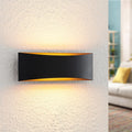 LED vegglampe Jelle opp og ned svart/gull forfra