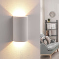 LED vegglampe Jenke gips hvit opp og ned 16 cm forfra