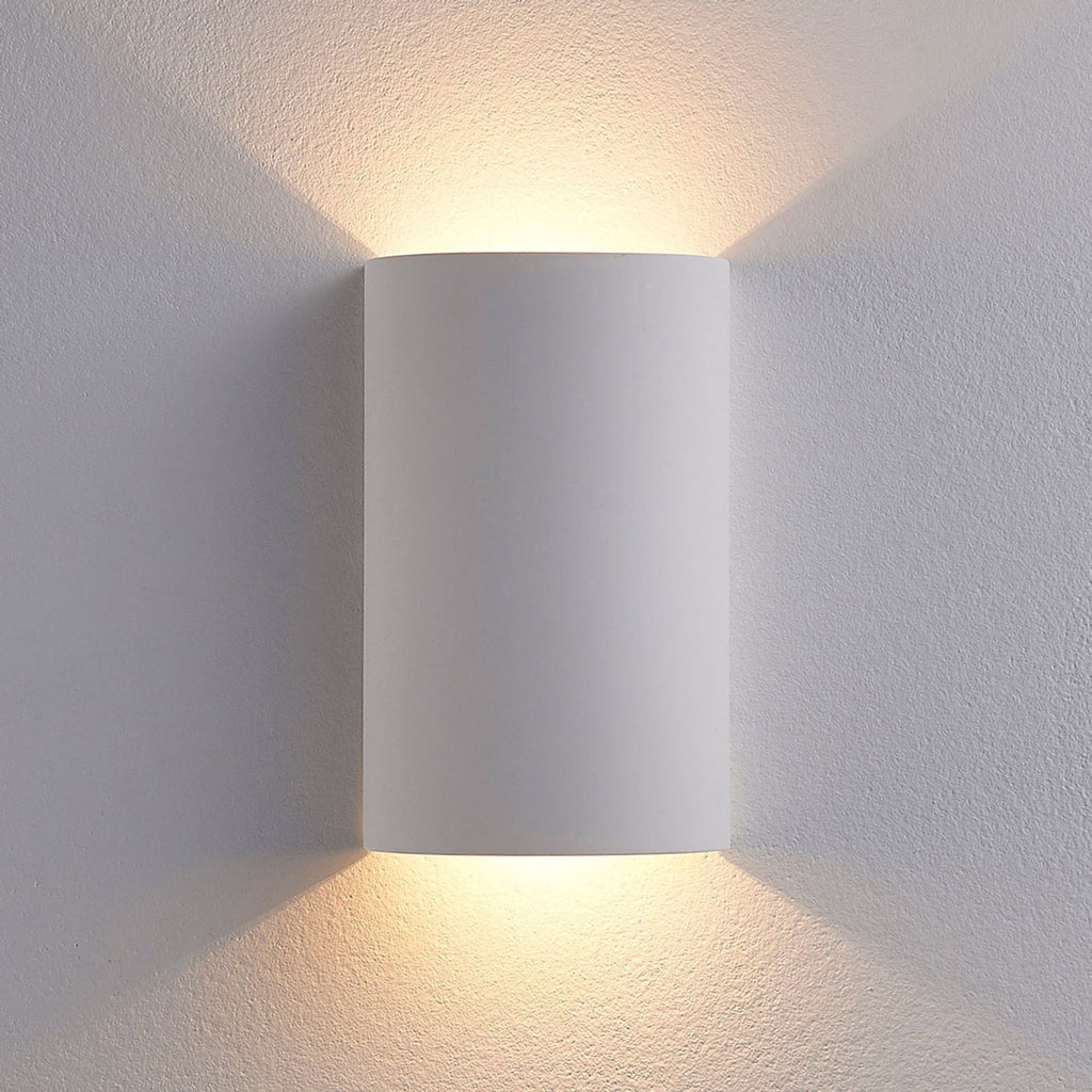 LED vegglampe Jenke gips hvit opp og ned 16 cm lys nedover
