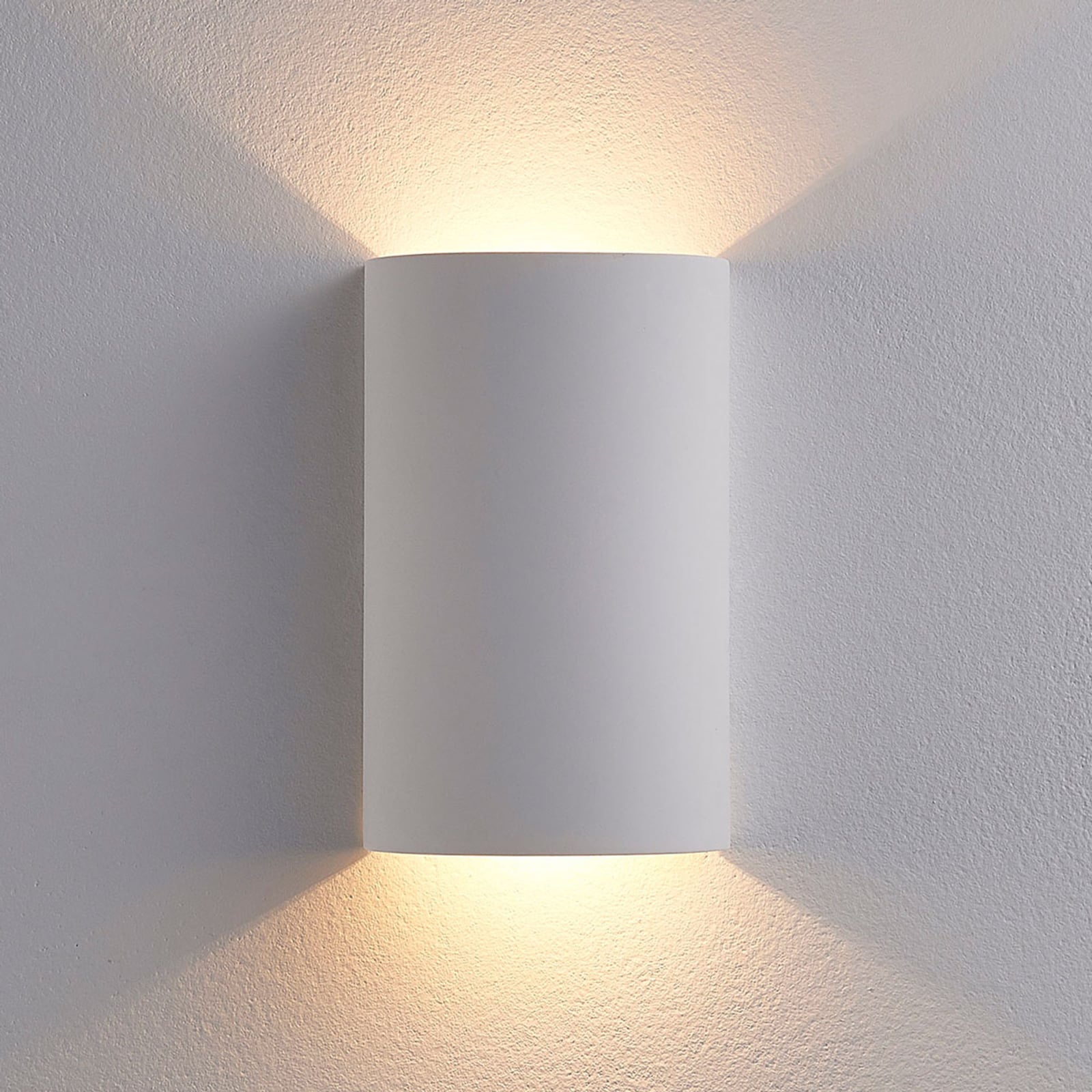 LED vegglampe Jenke gips hvit opp og ned 16 cm lys nedover