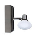 LED vegglampe Jericho 1-lys justerbar krom/hvit forfra