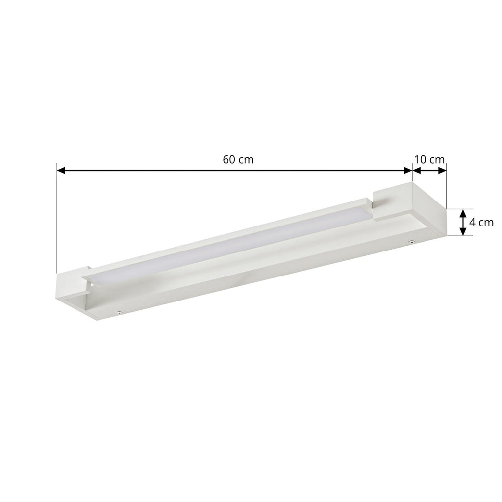 LED vegglampe Jora svingbar hvit 60 cm IP44 17W detalj av armatur