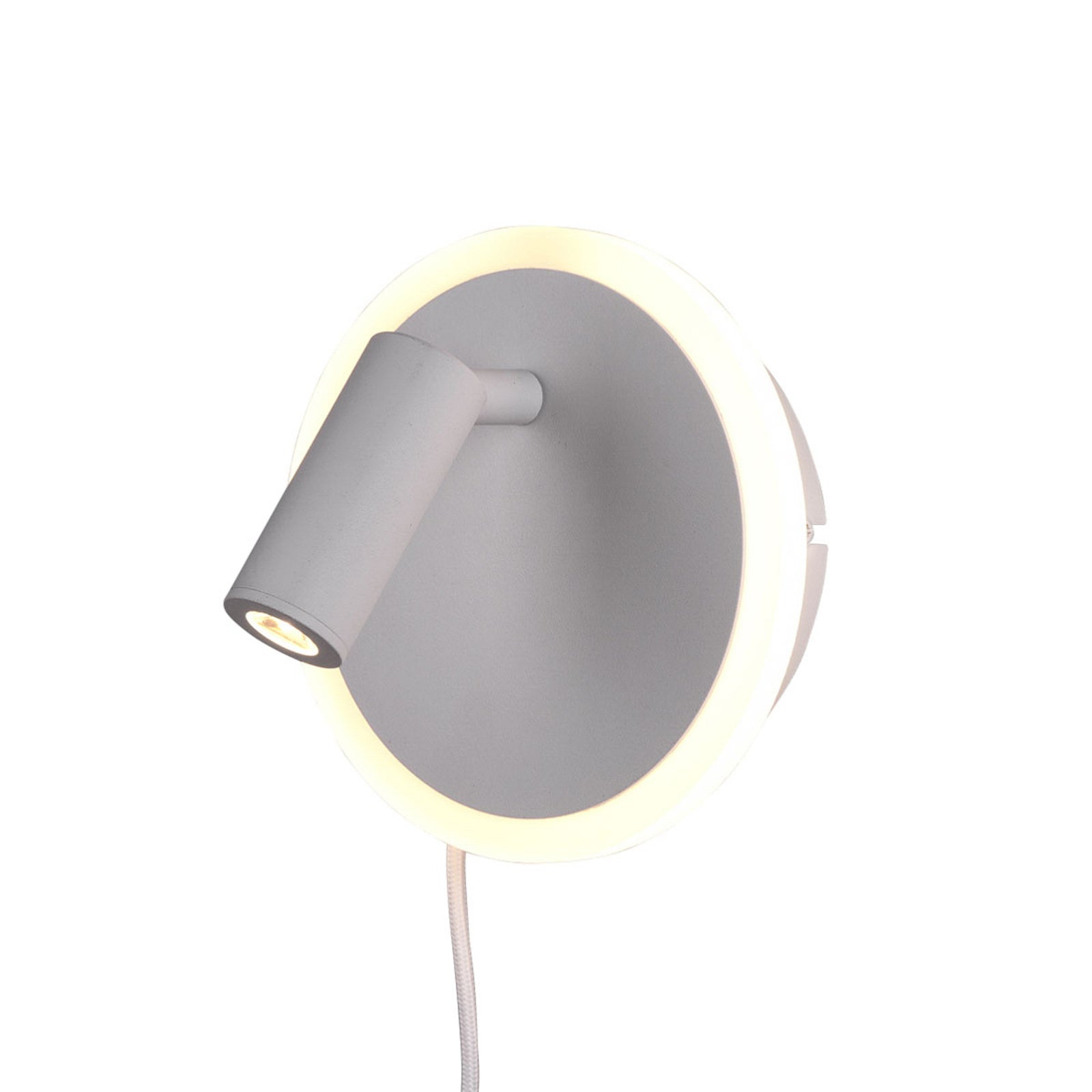 Montert LED vegglampe Jordan 2-lys med spot hvit Ø15 cm i rom