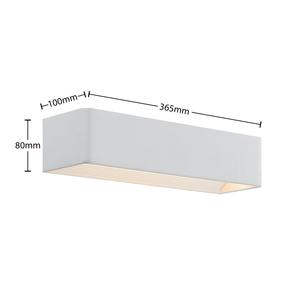 LED vegglampe Karam opp og ned dimbar hvit sett fra siden