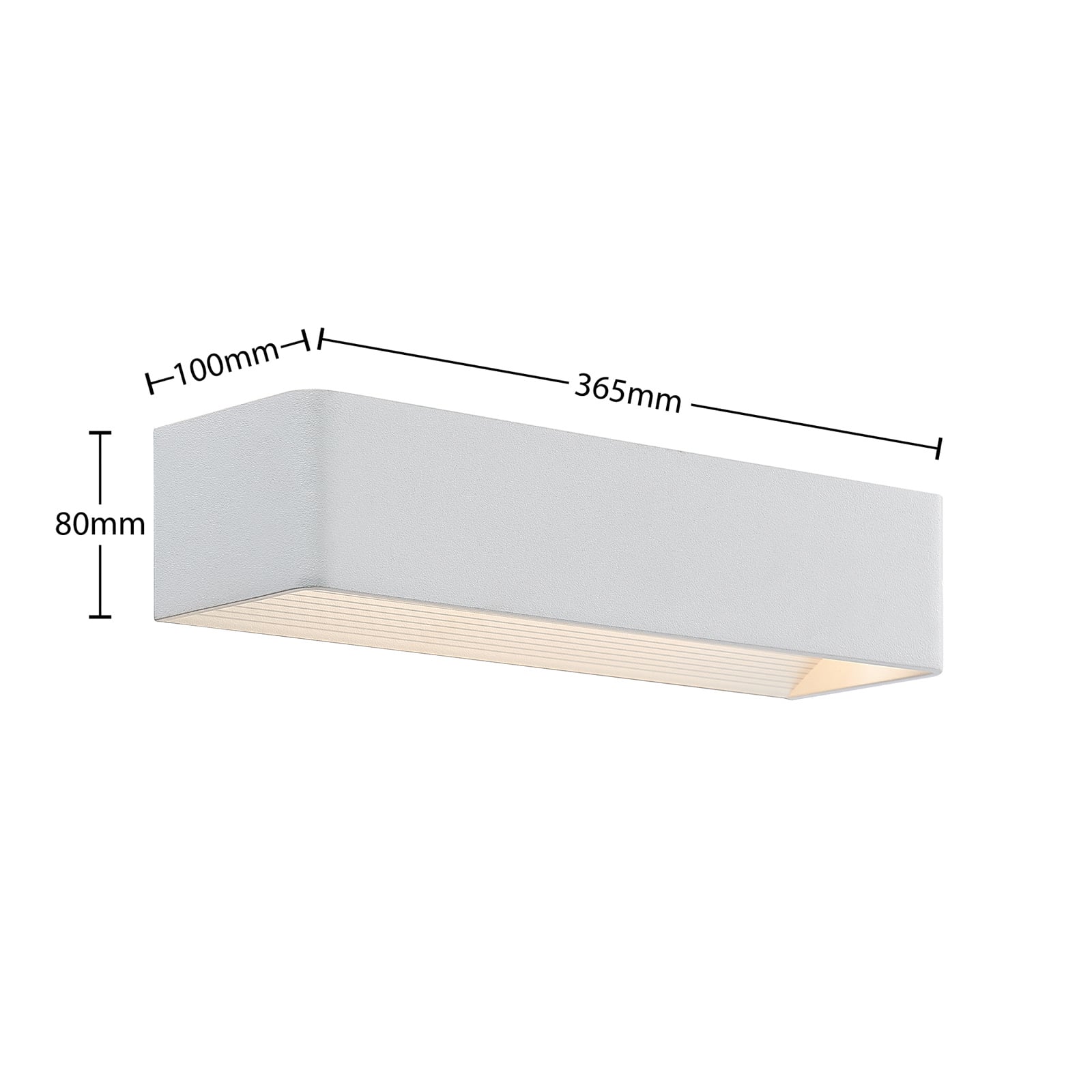 LED vegglampe Karam opp og ned dimbar hvit sett fra siden